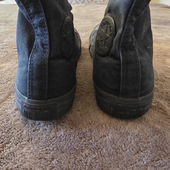 Converse Chuck Taylor All Star High Top Black Canvas Sneakers Men’s 7 Women’s 9 - Picture 12 of 13